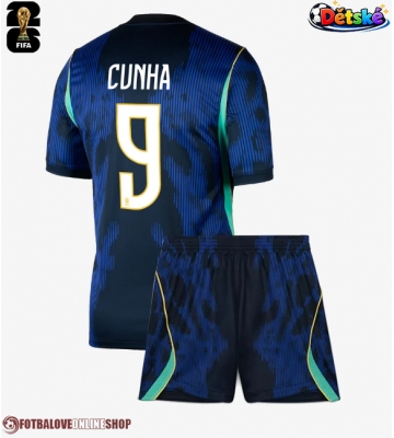 Brazílie Matheus Cunha #9 Venkovní dres komplet pro Děti MS 2026 Krátkým Rukávem (+ Krátké kalhoty)